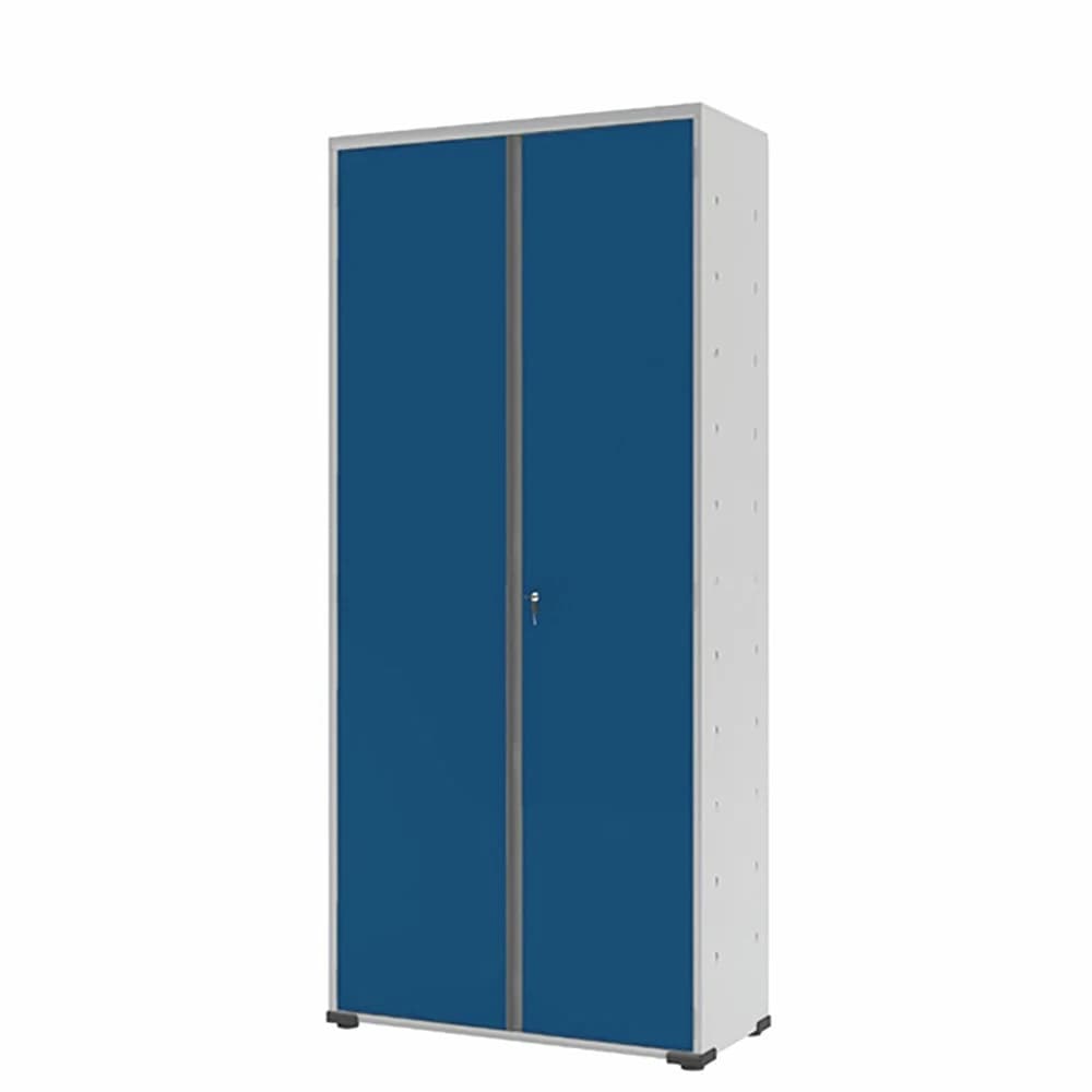 Armário de Aço Escritório Organizador Multiuso Fechadura 3 Prateleiras EA302002 Azul