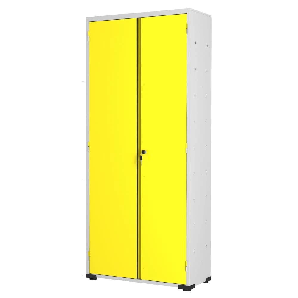 Armário de Aço Escritório Organizador Multiuso Fechadura 3 Prateleiras EA302013 Amarelo