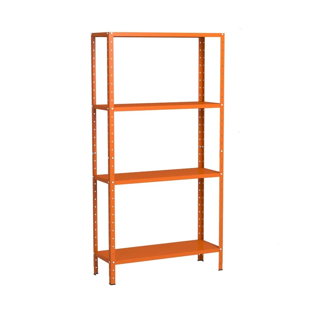 Estante de Aço Multiuso Livros Decorações Ferramentas 04 Prateleiras EAF006009 Laranja