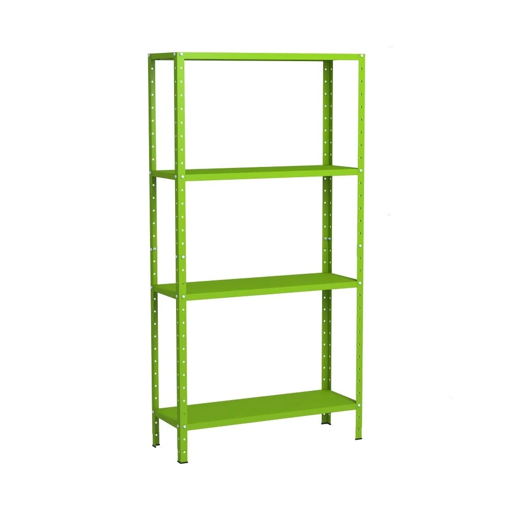 Estante de Aço Multiuso Livros Decorações Ferramentas 04 Prateleiras EAF006008 Verde
