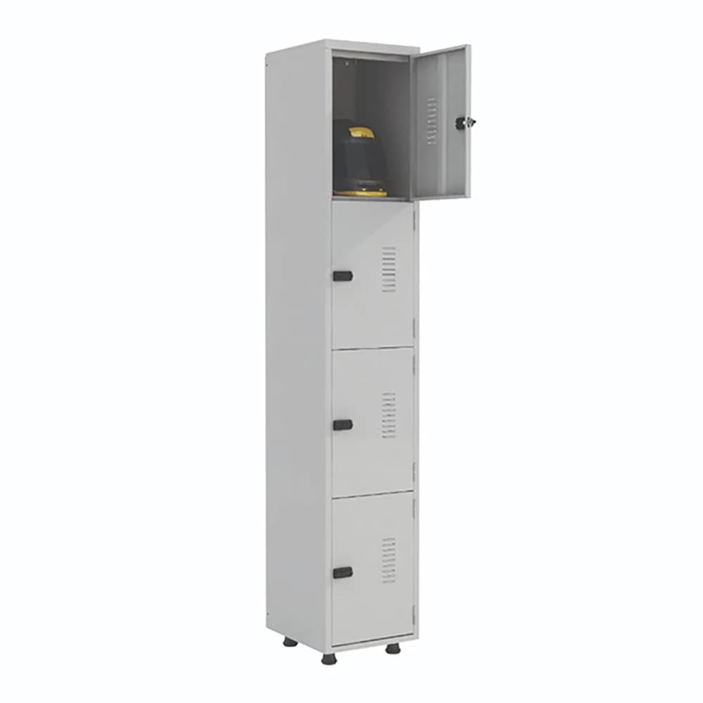 Armário Roupeiro Aço 04 portas Academia Guarda-Volume Organizador Fechadura EA701005