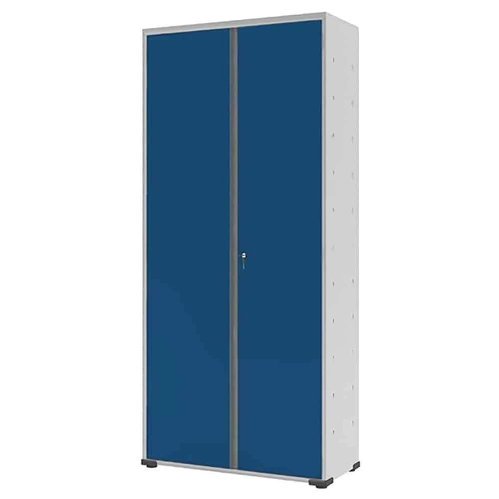 Armário de Aço Escritório Organizador Multiuso Fechadura 4 Prateleiras EA301002 Azul