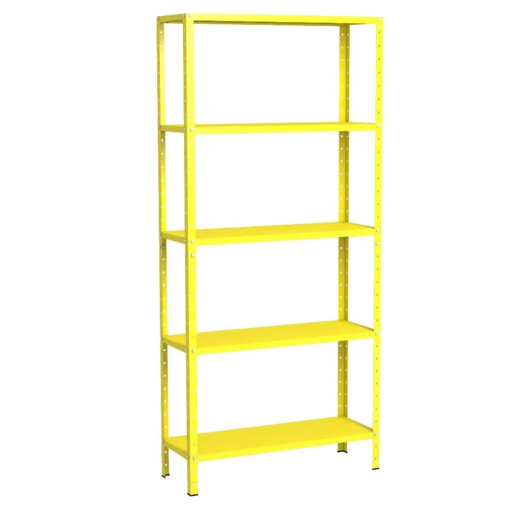 Estante de Aço Multiuso Livros Decorações Ferramentas 05 Prateleiras EAF005007 Amarelo